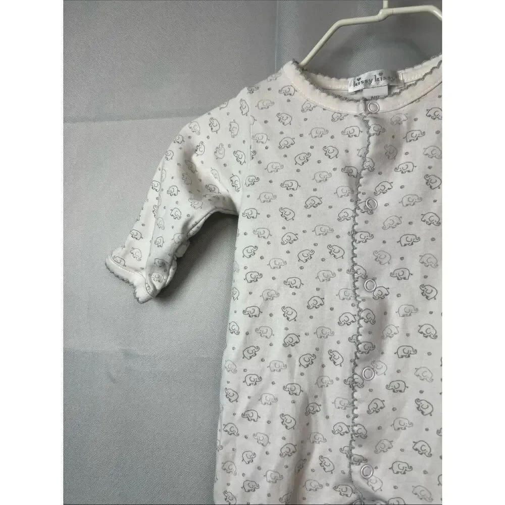Kissy Kissy Pima cotton baby elephant print footie Newborn